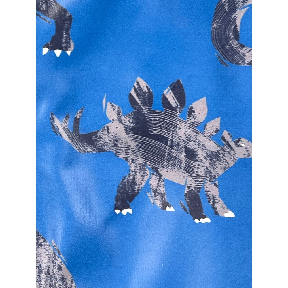 Hatley Kids Blue Dinosaur Print Hooded Rain Jacket Size 4 Waterproof Full Zip - Picture 7 of 14